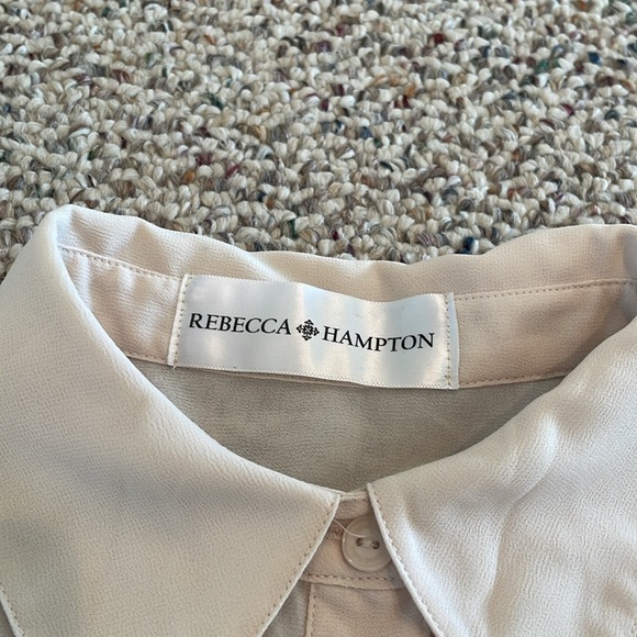 Rebecca Hampton Cream Colored Button Down Top. EUC - Picture 4 of 6